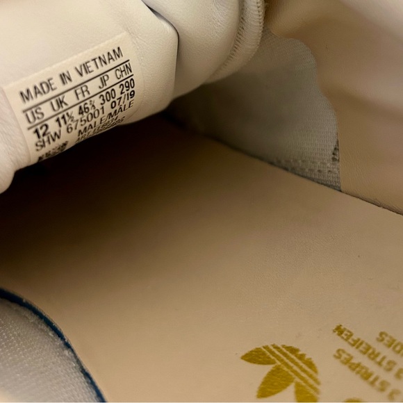 👟”Adidas” Men’s Low Top Leather w/Suede Detail Sneakers Size 12👟 - Picture 8 of 13